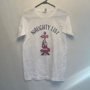 White Naughty List Graphic Tee